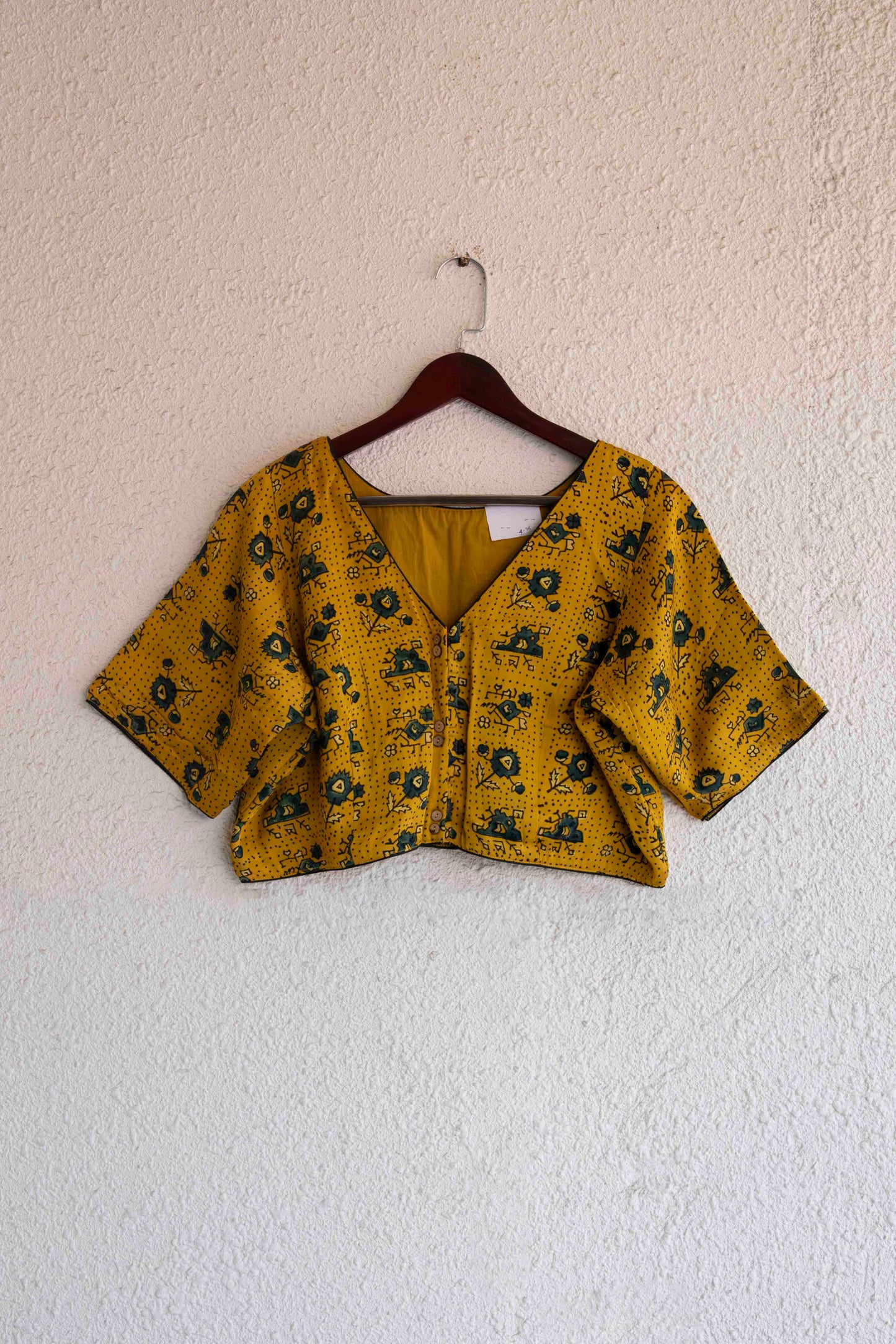 Golden Aura Modal Silk Blouse