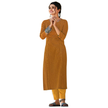 Hand Weaved Designer Round Neck Kurti with Pant