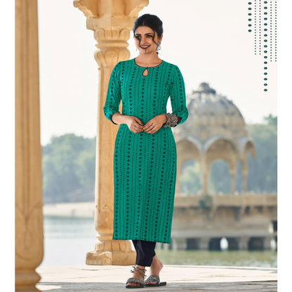 Hand Weaved Designer Round Neck Kurti with Pant