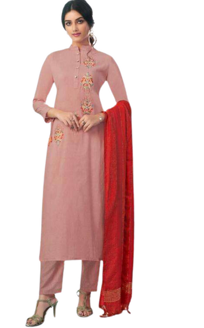 Embroidered Viscose Kurti Pant Set