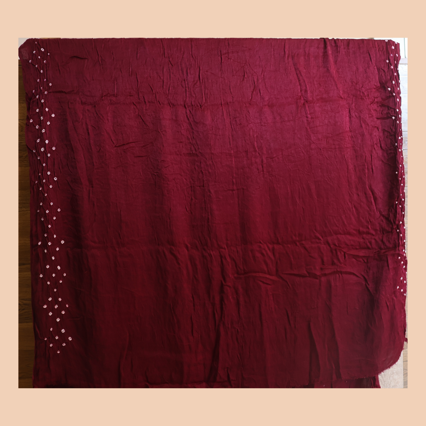 Maroon Colour Pure Heavy Quality Modal Silk  Single Doted Bandhani Design Saree