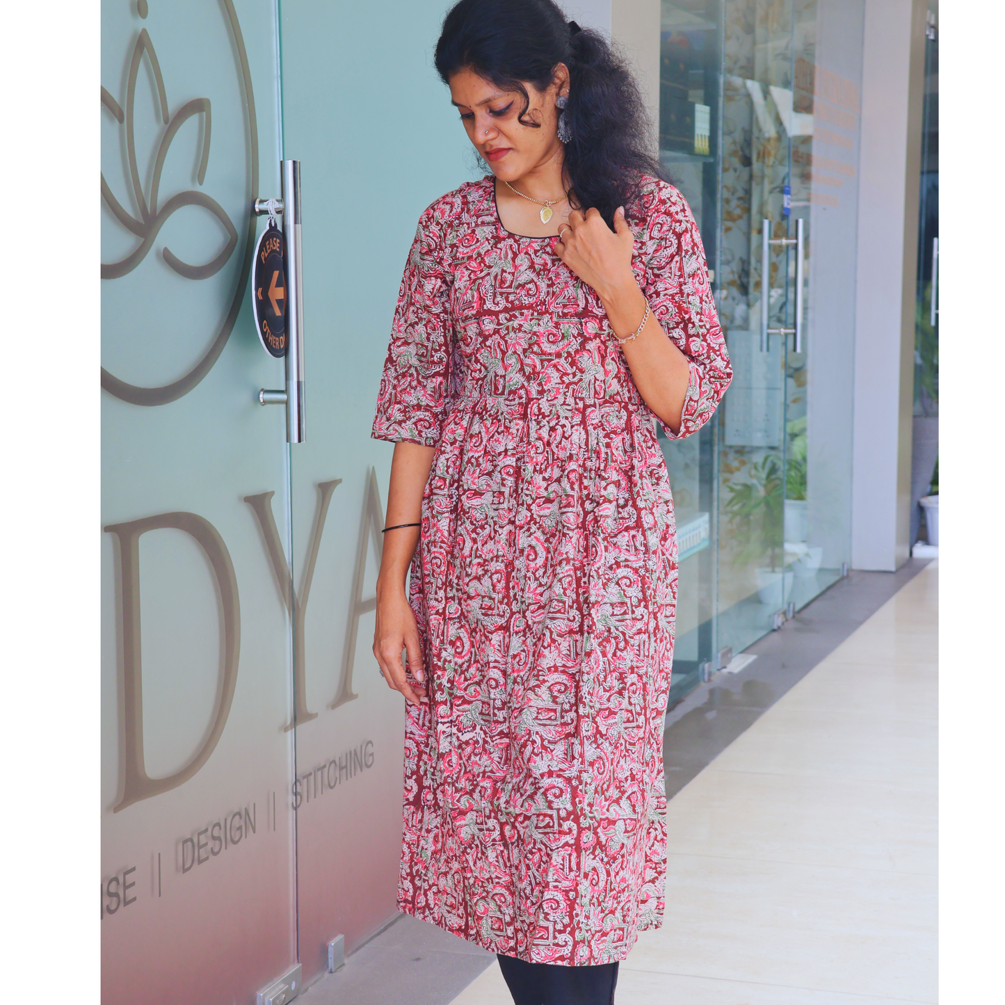 Kalamkari Slitted Kurti