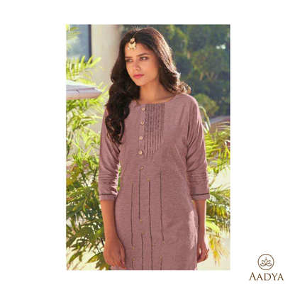 Embroidered Viscose Kurti Pant Set - Kaira