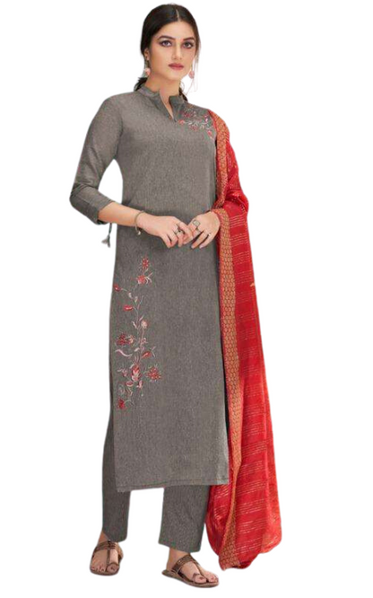 Embroidered Viscose Kurti Pant Set