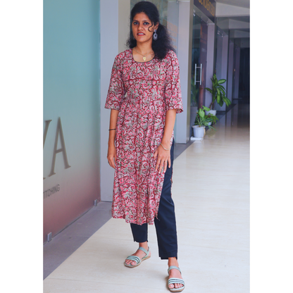 Kalamkari Slitted Kurti