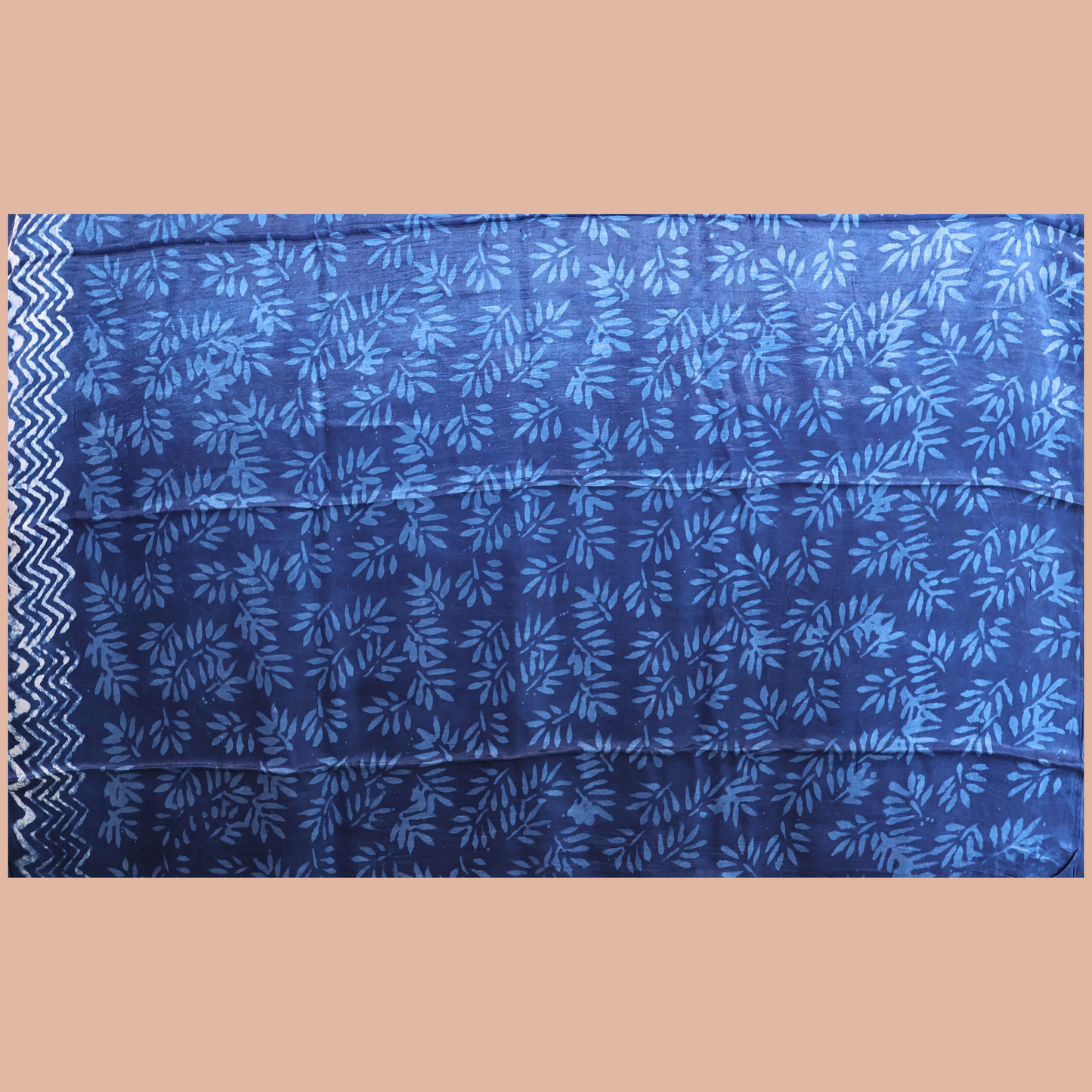 Modal  Silk Sarees - Indigo Hand Block Print