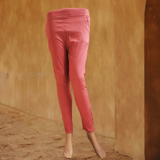 Onion Pink Stylish Stretchable  Cigarette Pants