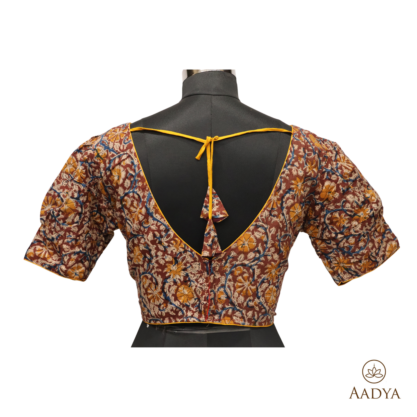 Kalamkari V Neck Readymade Blouse