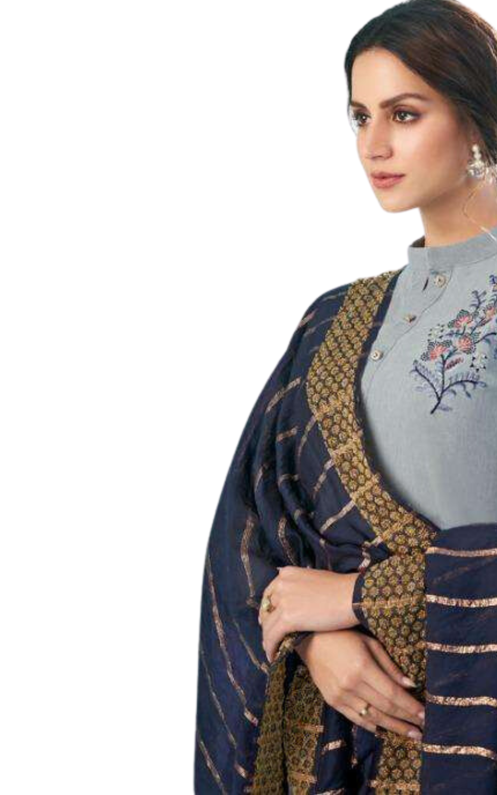 Embroidered Viscose Kurti Pant Set