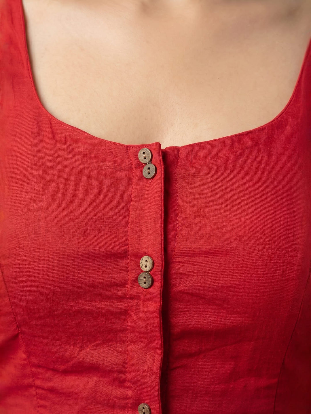 Red Solid Silk Blend | StretchFit Saree Blouse