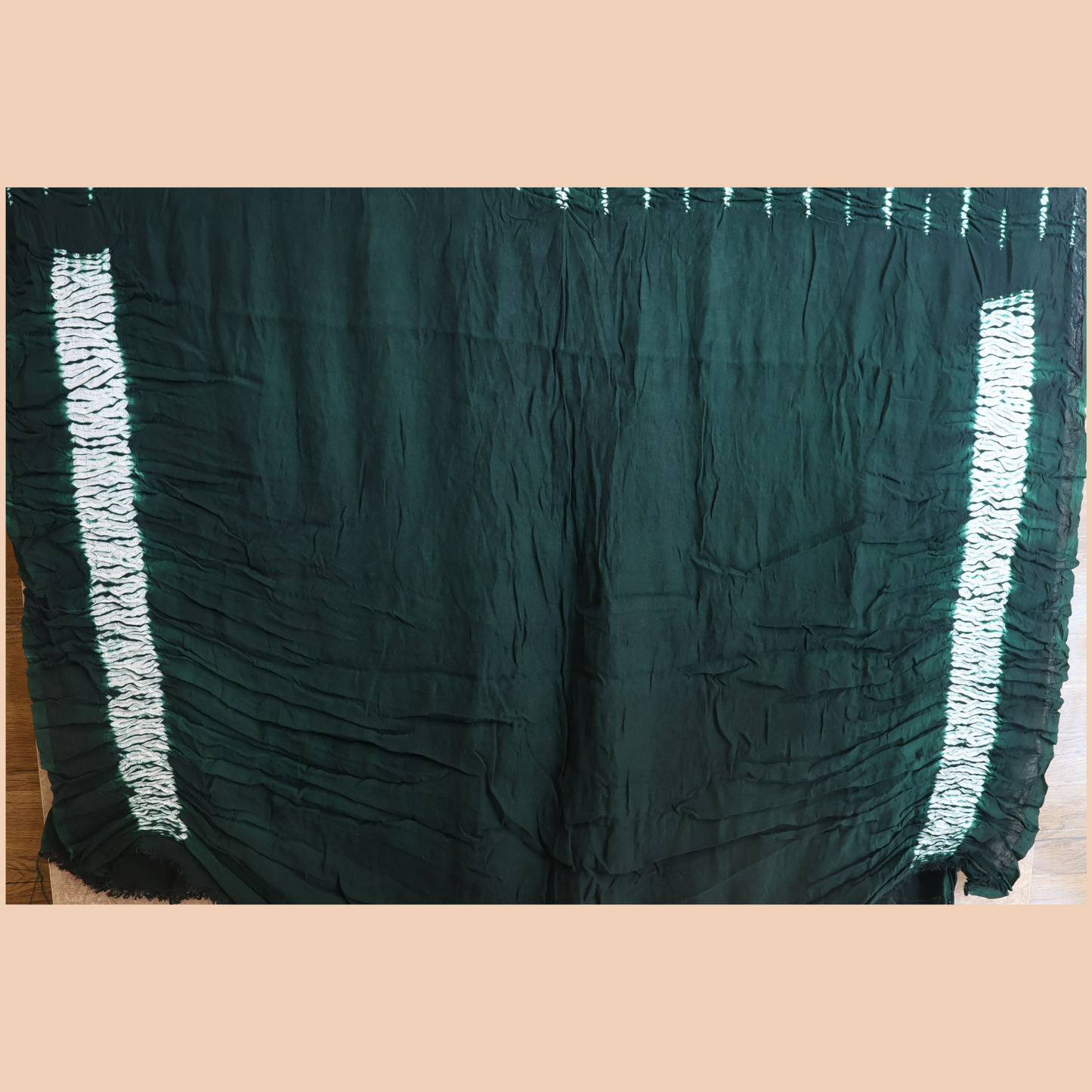 Dark Green Modal Slik Saree With Sibori Design