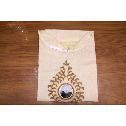 Golden Tissue Kurti