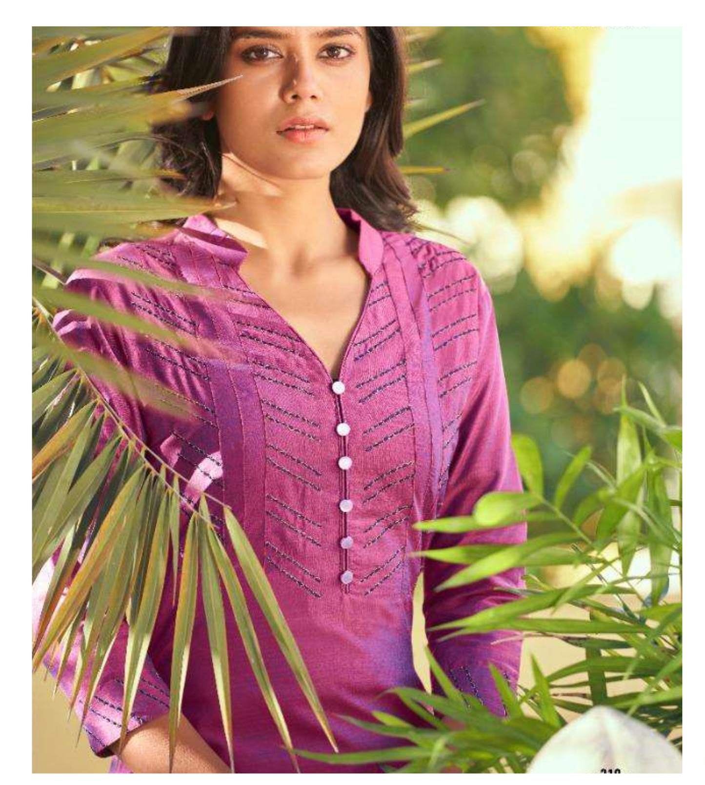 Embroidered Kurti with Straight Pant