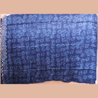 Modal  Silk Sarees - Indigo Hand Block Print