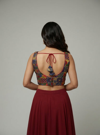 Neelima | Multicolor Sequin Work Embroidered Blouse