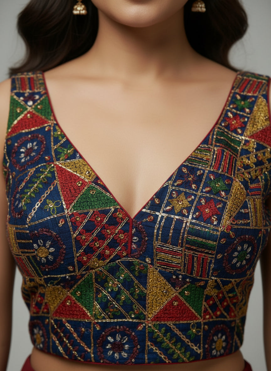 Neelima | Multicolor Sequin Work Embroidered Blouse