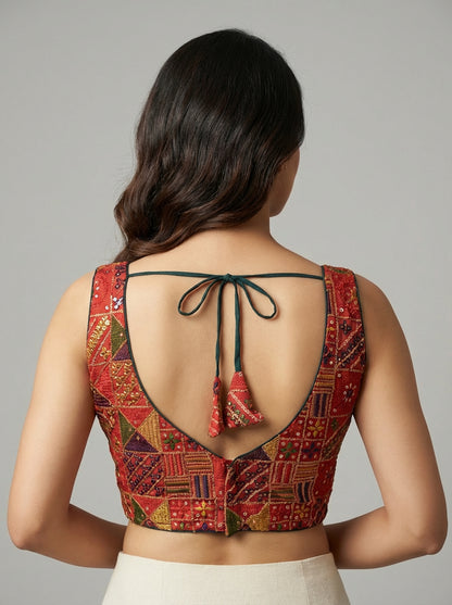 Sindoori | Multicolor Sequin Work Embroidered Blouse