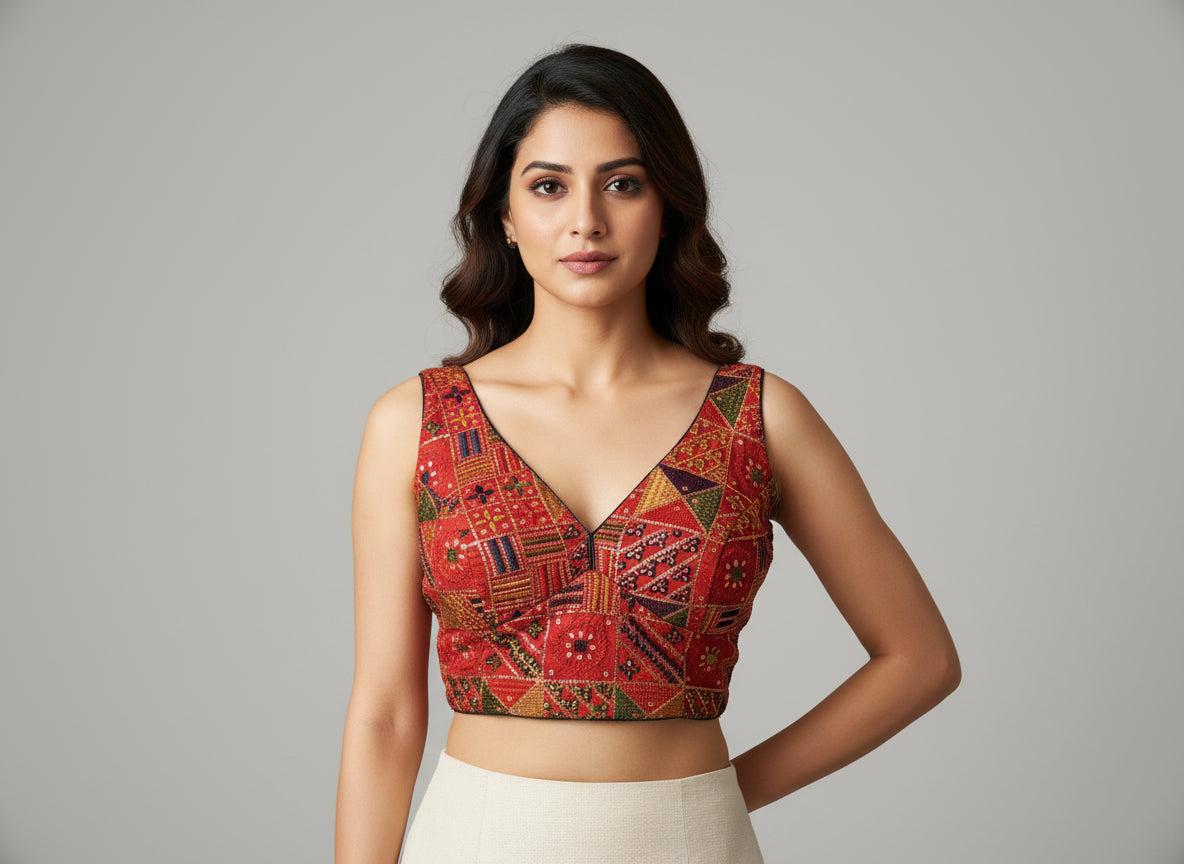 Sindoori | Multicolor Sequin Work Embroidered Blouse