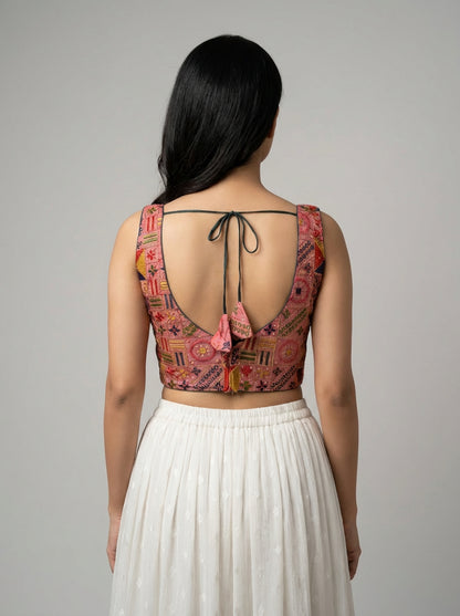 Anika | Multicolor Sequin Work Embroidered Blouse