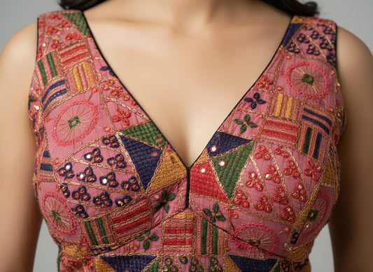 Anika | Multicolor Sequin Work Embroidered Blouse