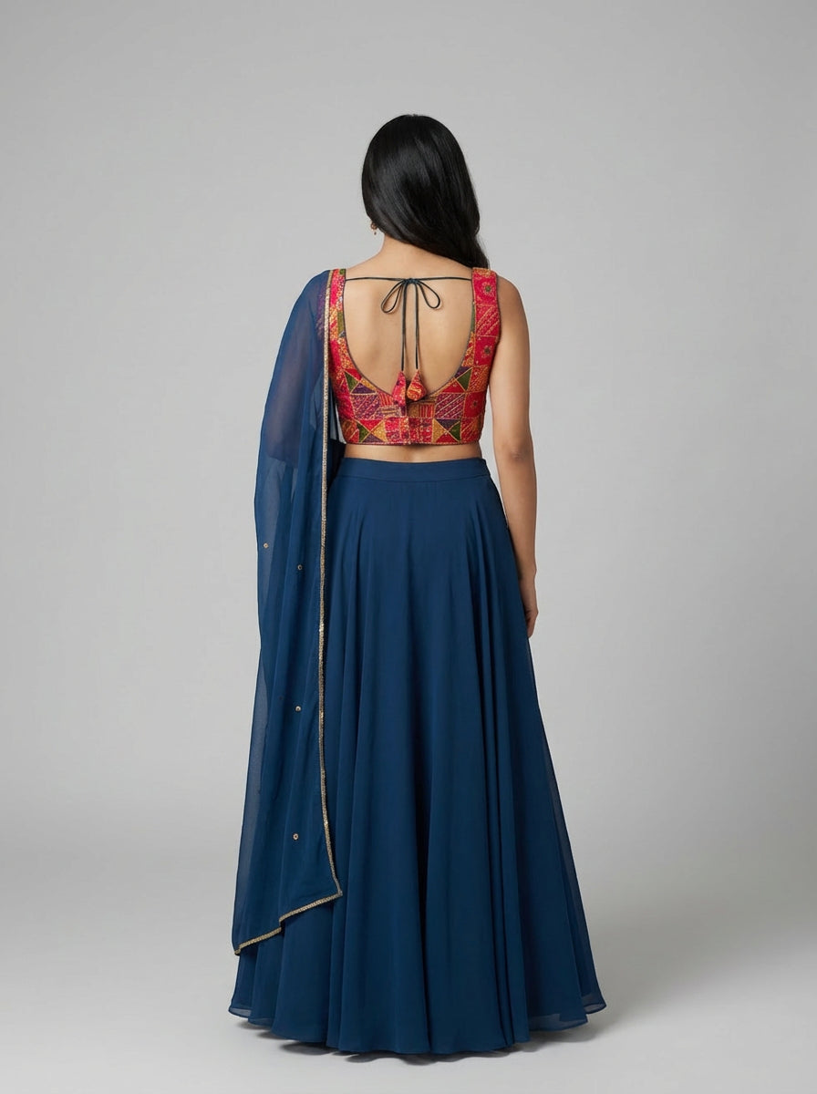 Aabha | Multicolor Sequin Work Embroidered Blouse