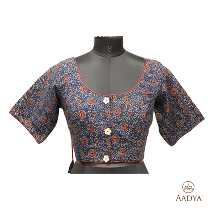 Ajrkh  Round Neck Readymade Blouse