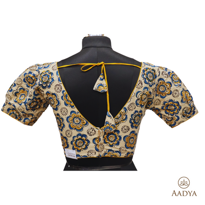 Kalamkari V Neck Readymade Blouse