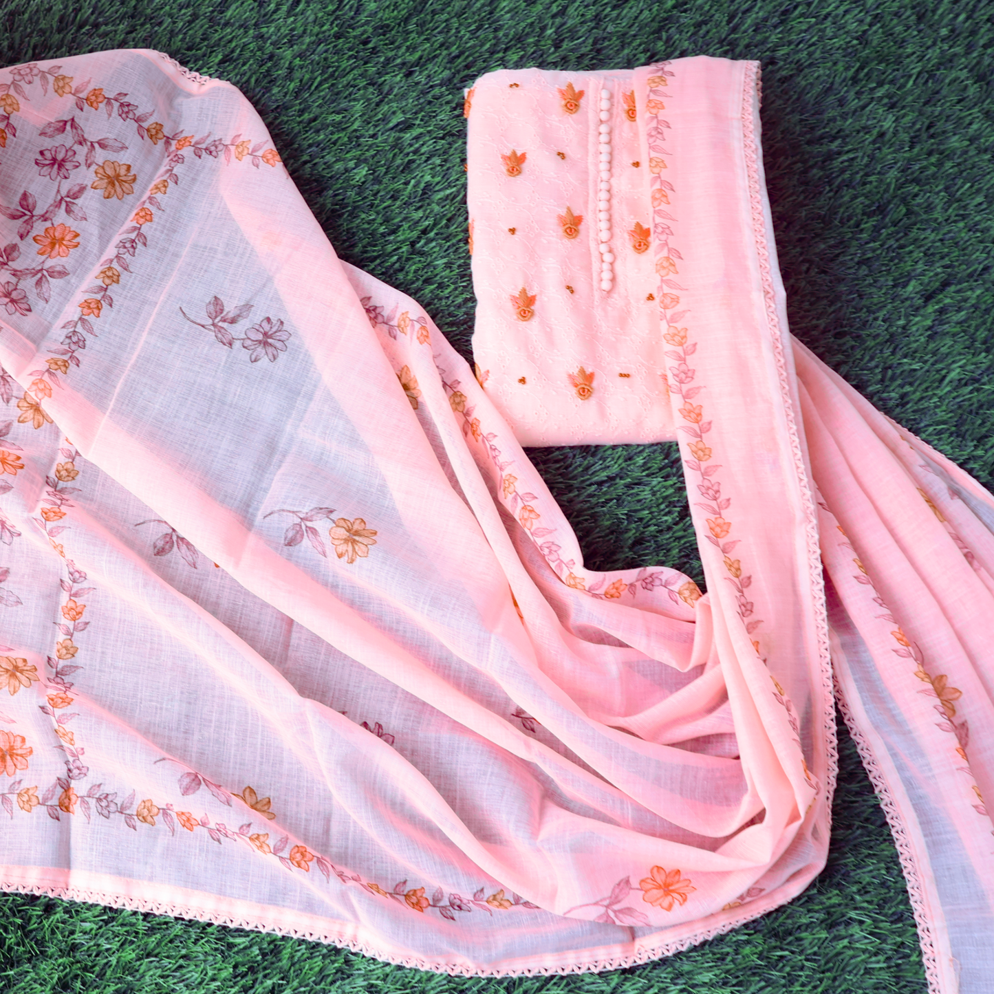 Hakhoba Cotton With Bullion Worked Salwar Set