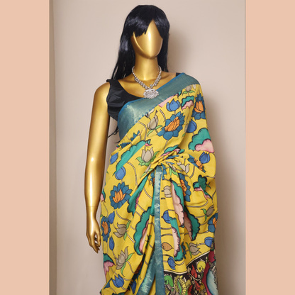 Mangalagiri Silk Multi Color Saree