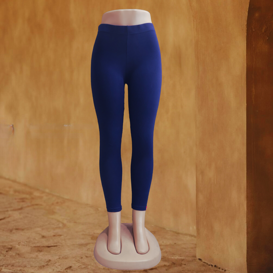 Navy Blue Ankle-Length Leggings