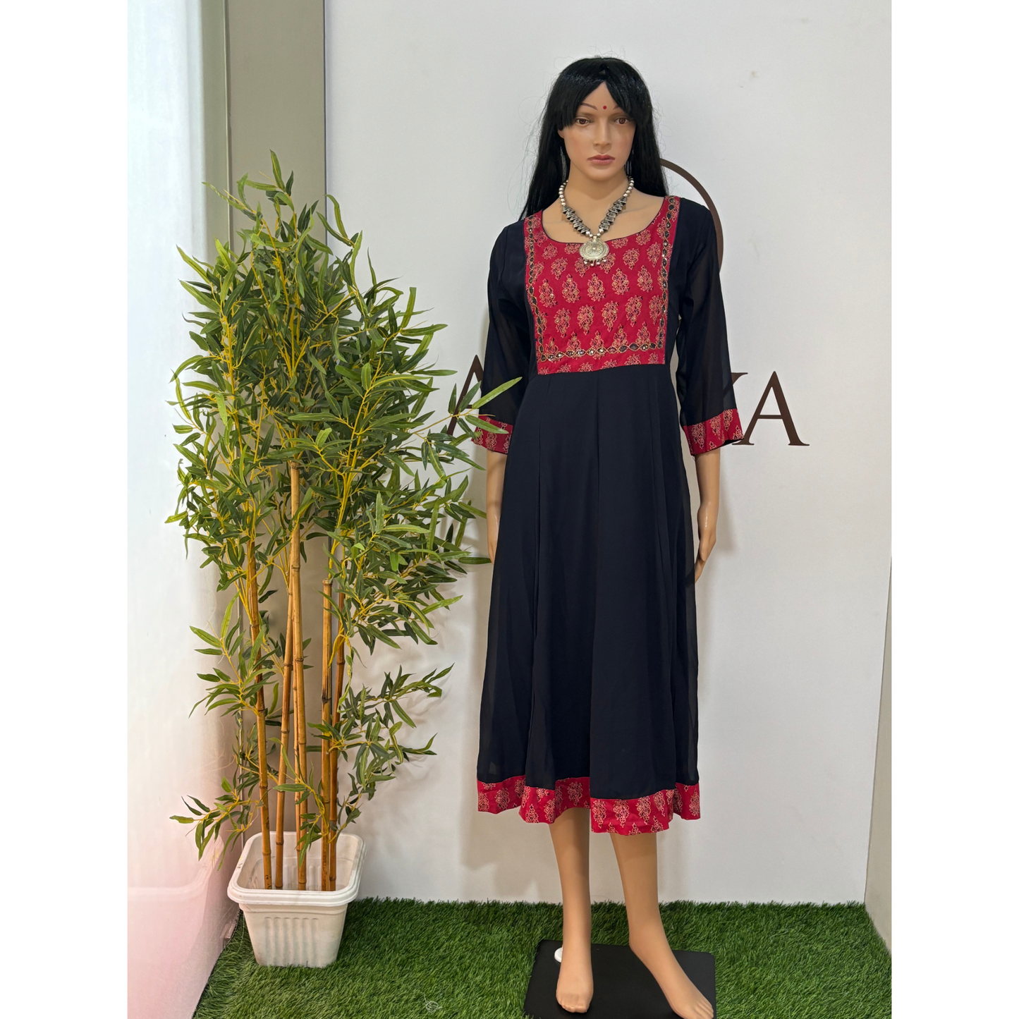 Navy Blue Georgette Kurti