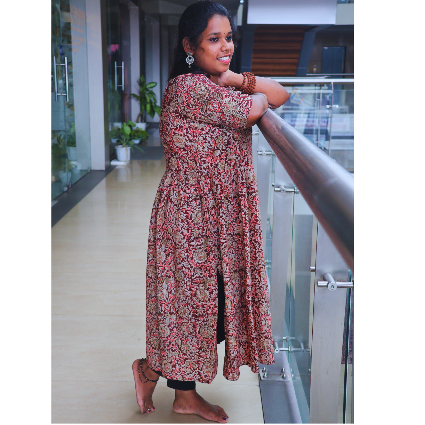 Kalamkari Slitted Kurti