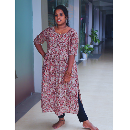 Kalamkari Slitted Kurti