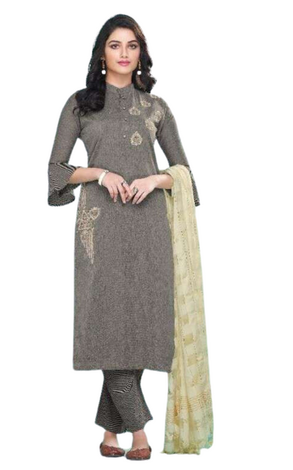 Embroidered Viscose Kurti Pant Set