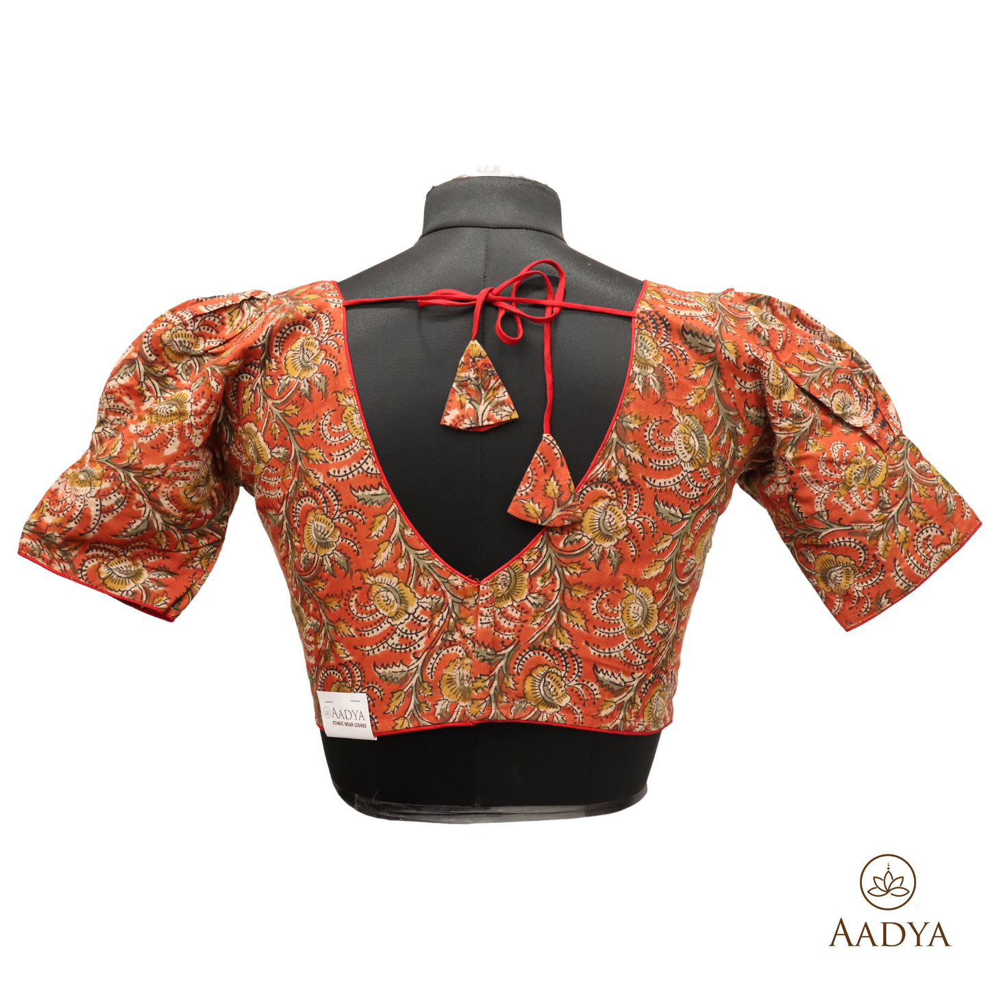 Kalamkari V Neck Readymade Blouse