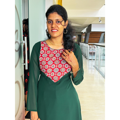 Green Georgette Kurti