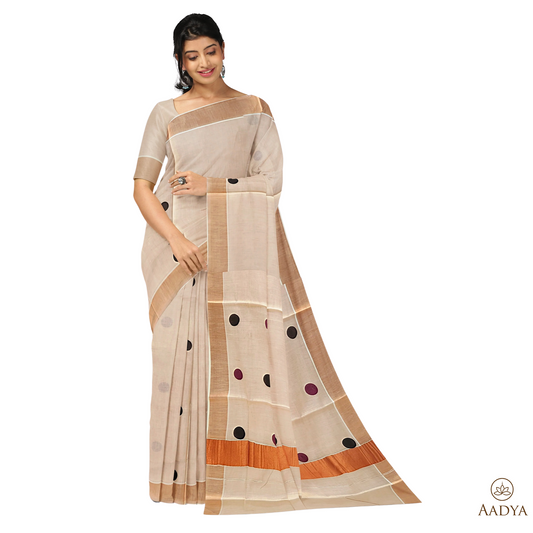 Kuthampully CopperTissue Saree