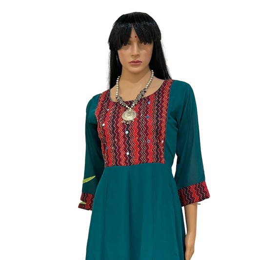 Sea Blue Georgette kurti