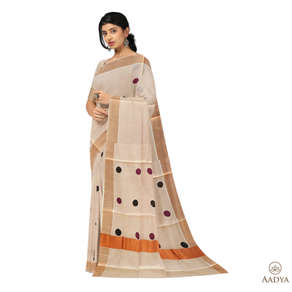 Kuthampully CopperTissue Saree