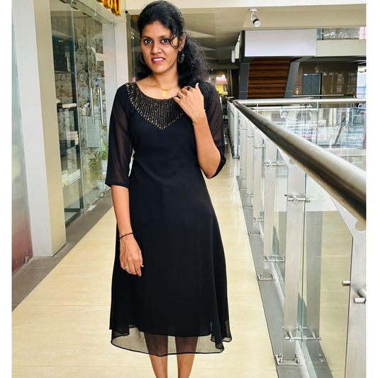 Black Georgette Kurti