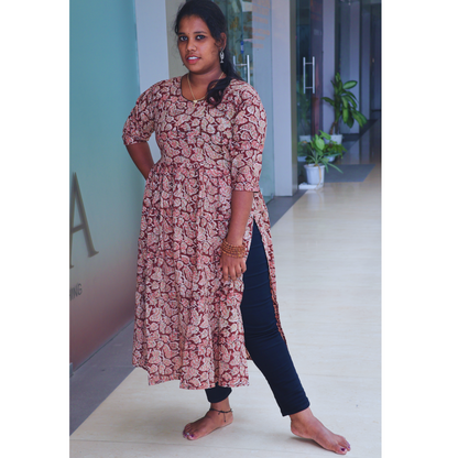 Kalamkari Slitted Kurti