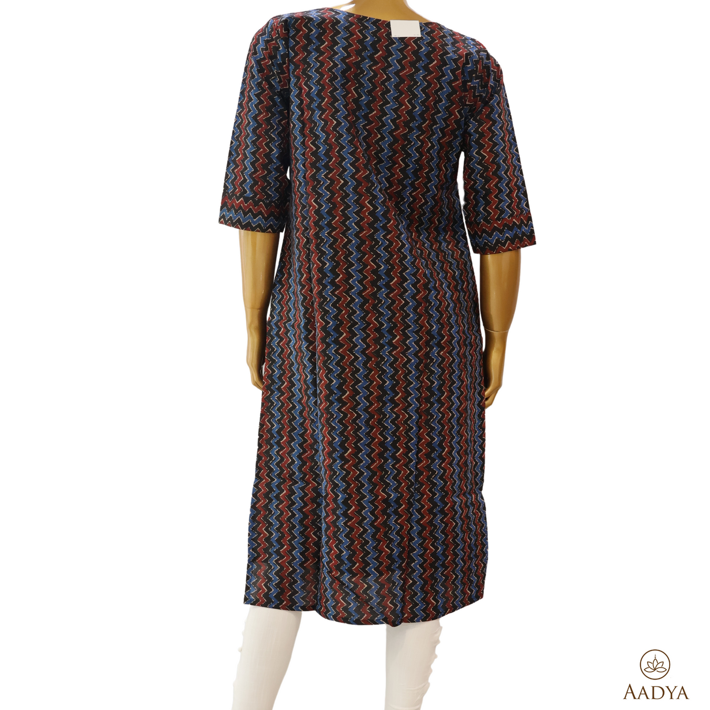 Zig Zag Pattern Multi Color Kurti