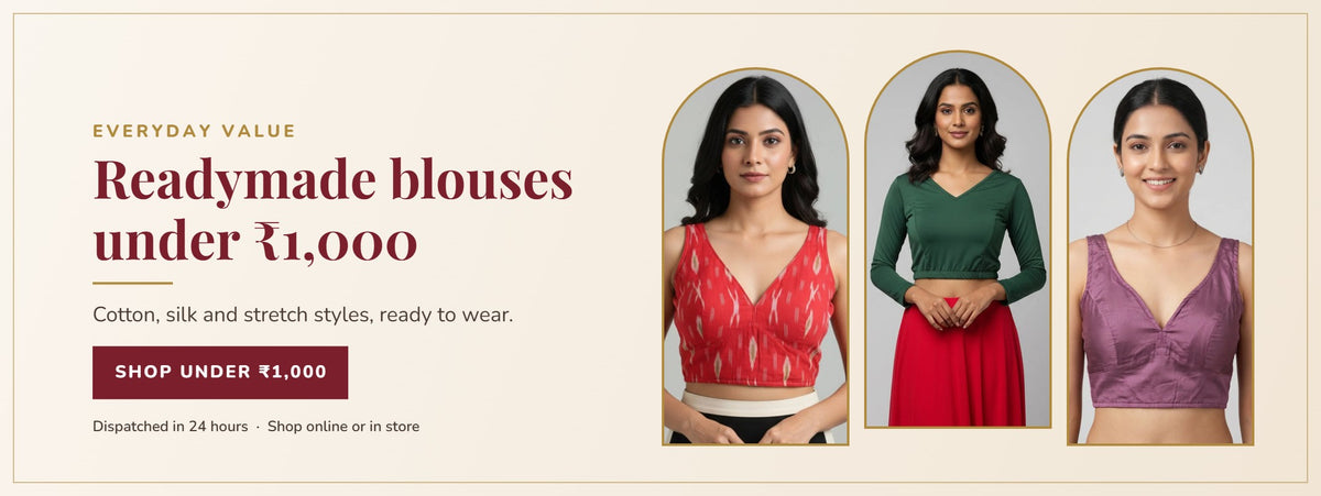 Readymade saree blouses under 1000 rupees