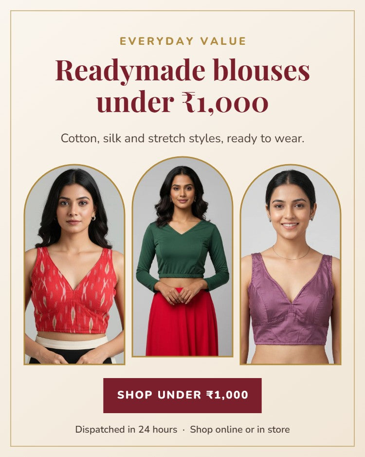 Readymade saree blouses under 1000 rupees