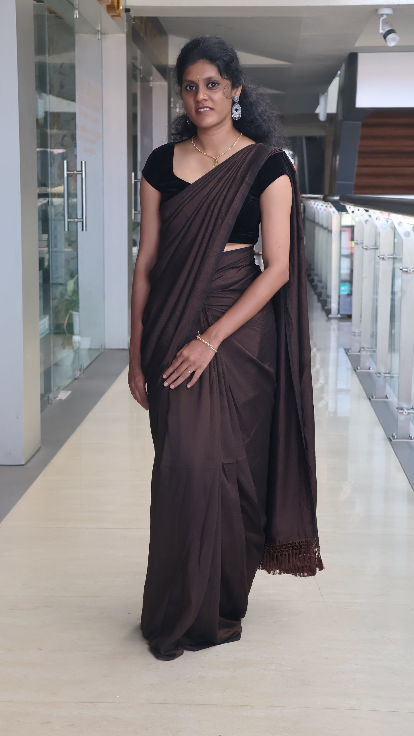 Ready To Wear Vichitra Silk Saree