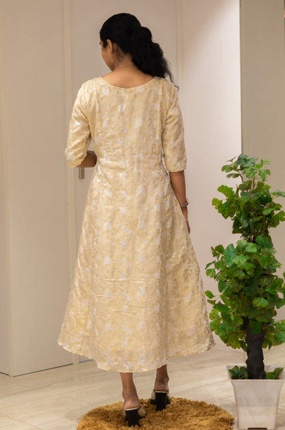 Offwhite Golden Floral Design Kurta