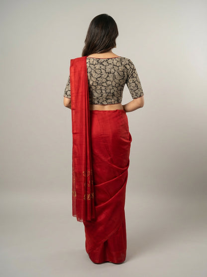Black Kalamkari | StretchFit  with Side Seam