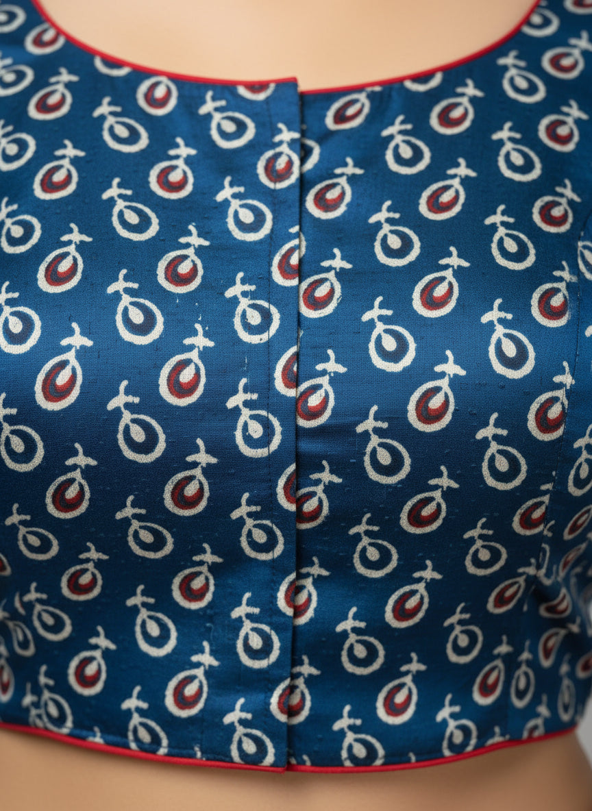 Blue Ajrak Modal  | StretchFit with Side Seam