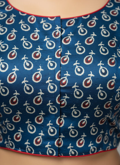 Blue Ajrak Modal  | StretchFit with Side Seam