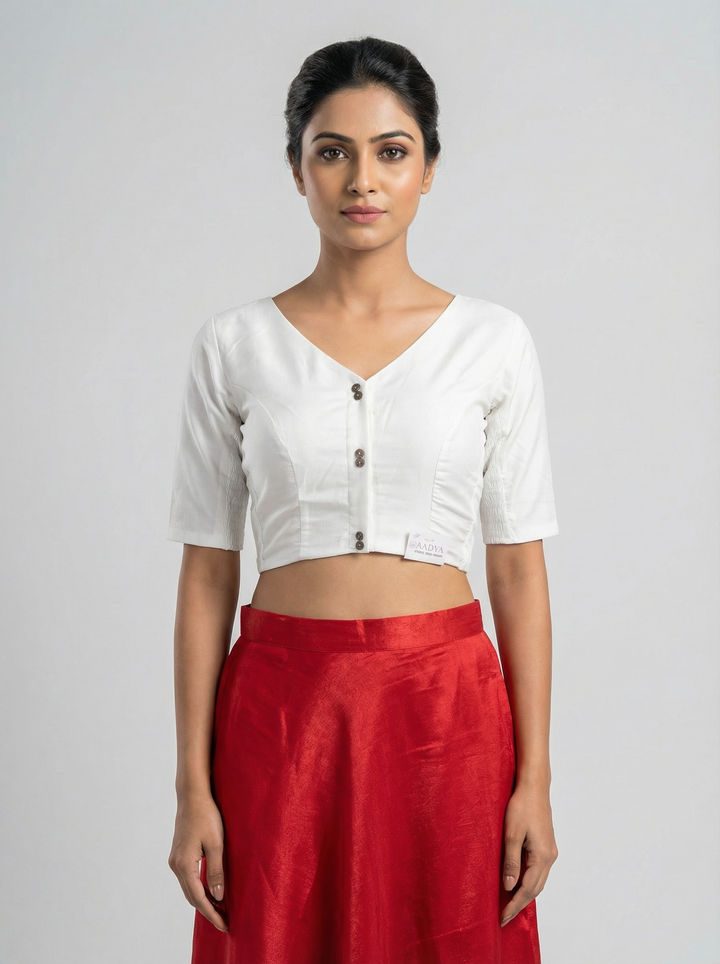 Luxe White | StretchFit  with Side Seam